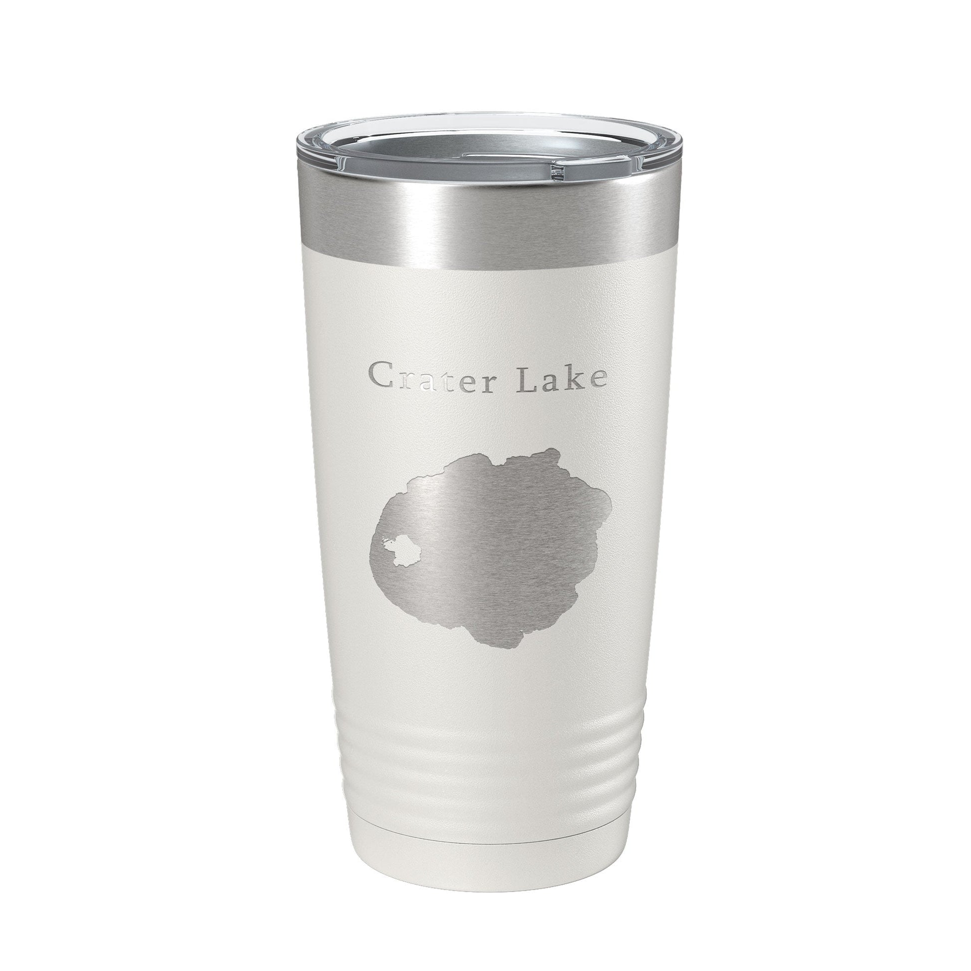 Crater Lake Map Tumbler Travel Mug Insulated Laser Engraved Coffee Cup Oregon 20 oz-1
