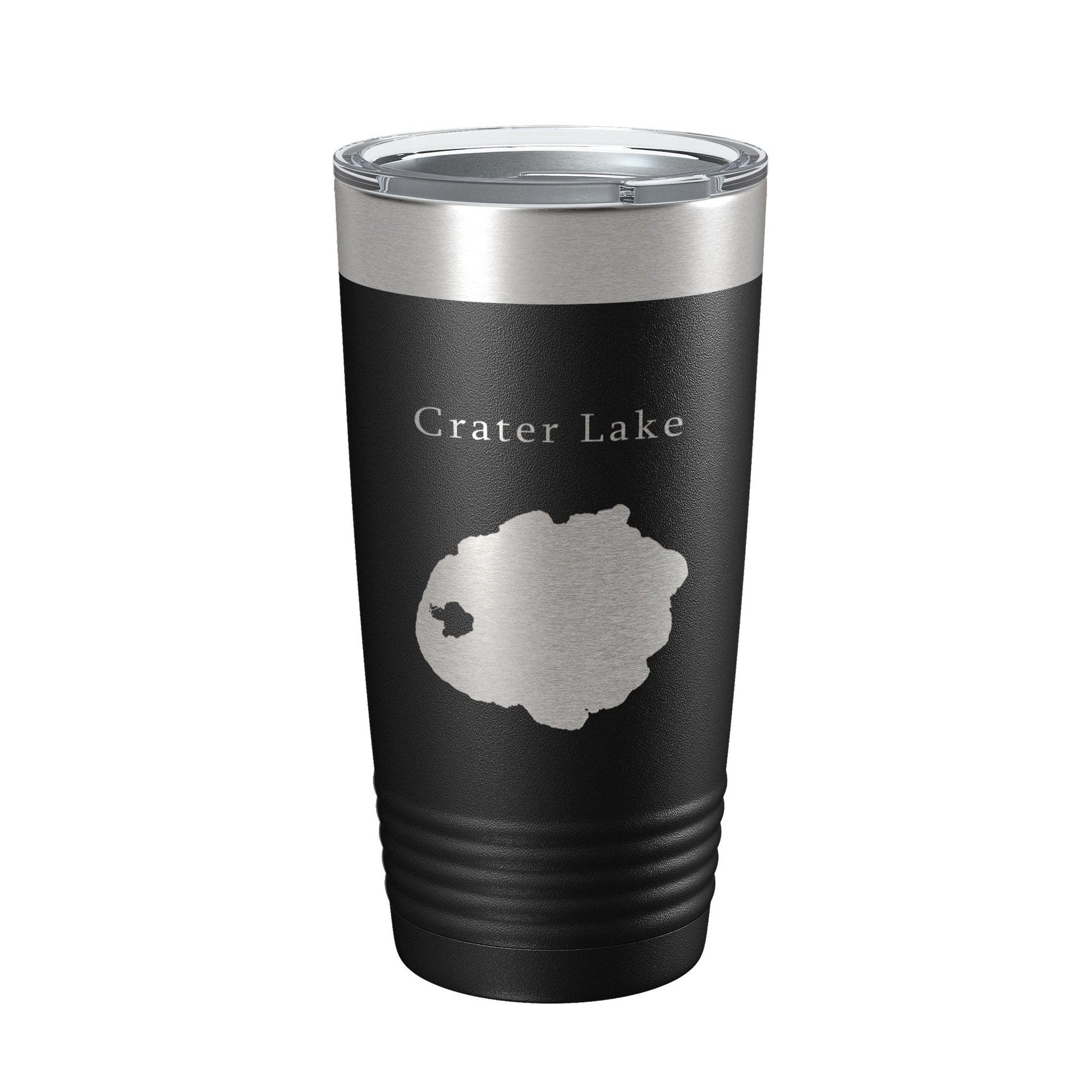 Crater Lake Map Tumbler Travel Mug Insulated Laser Engraved Coffee Cup Oregon 20 oz-0